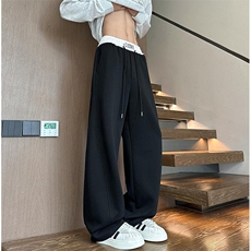 美式高街潮牌男女运动休闲裤直筒宽松卫裤慵懒显瘦休闲长裤子，男装休闲裤，电商A486