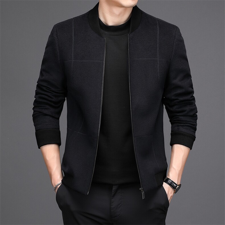 D9901男士2023年秋冬新款长袖外套棒球领休闲中老年夹克P290,男装夹克,电商B360