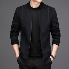 D9901男士2023年秋冬新款长袖外套棒球领休闲中老年夹克P290，男装夹克，电商B360