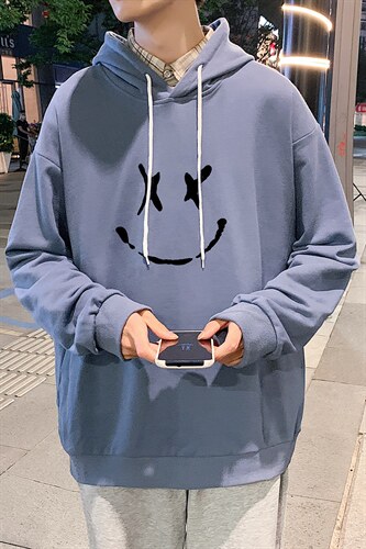 WY2190-P35加绒款-P40纯棉连帽卫衣男大码运动帽衫宽松薄外套男,男装卫衣,电商A040