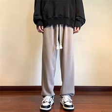 欧棉绒直筒长裤休闲裤卫裤运动裤ins显瘦裤子XZ211-1-K2220-P60，男装休闲裤，星座211-1