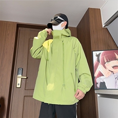 户外秋装新款登山港风防水多拉链冲锋衣男夹克潮外套016-P40，男装夹克，电商A128