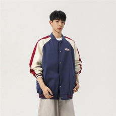 2025新款撞色棒球服潮流情侣字母夹克上衣9106/P95，男装夹克，星座202