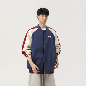 2025 新款撞色棒球服潮流情侣字母夹克上衣 9106/P95图片