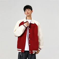 重磅420克boxy短款开衫卫衣液态棉爽滑棒球服撞色外套男D9898-P68，女装短外套，星座610B-1
