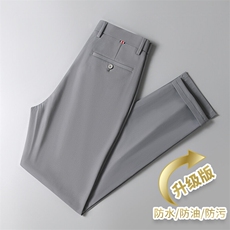 【抖音】夏季三防冰丝微弹力面料直筒裤休闲西裤K1022-29元，男装西裤，星座1706