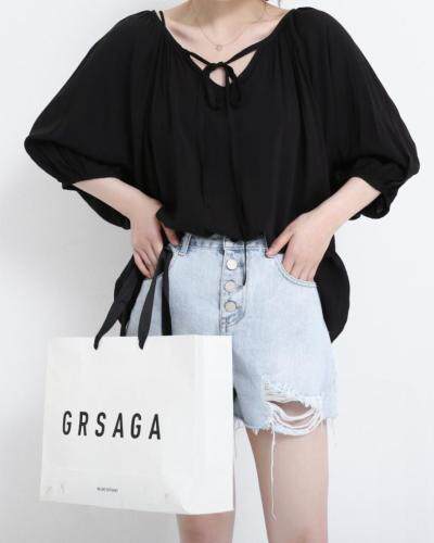 丝绵衬衣，女装，E·呀