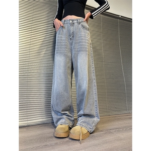 903-AK8011-特P45  【S-XXL】 烟灰复古牛仔裤！2图片