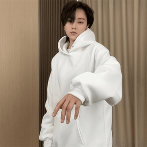 抖音得物品质 26春装美式高街曼巴棉古铜两粒扣连帽套头卫衣外套图片