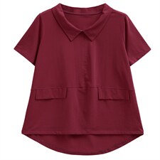时尚宽松短袖T恤女夏季新款韩版百搭显瘦V领上衣休闲简约女装465，女装T恤，秋牧寒烟