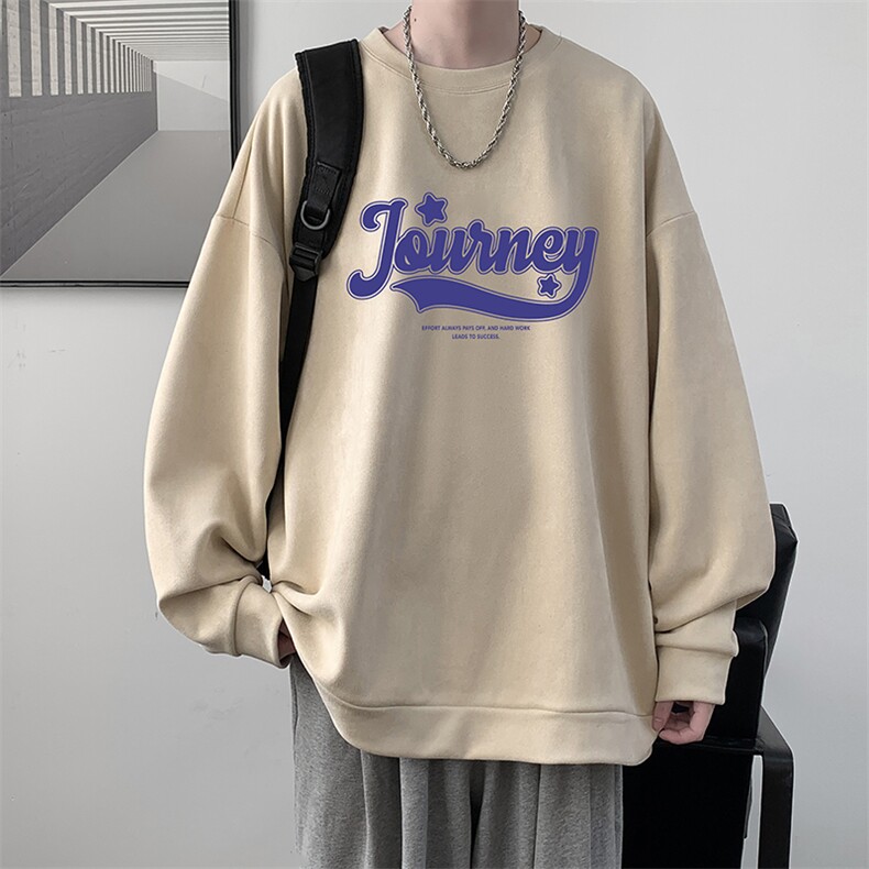 麂皮绒卫衣男大码重磅长袖t恤男JW81372-P35,男装卫衣,电商A040
