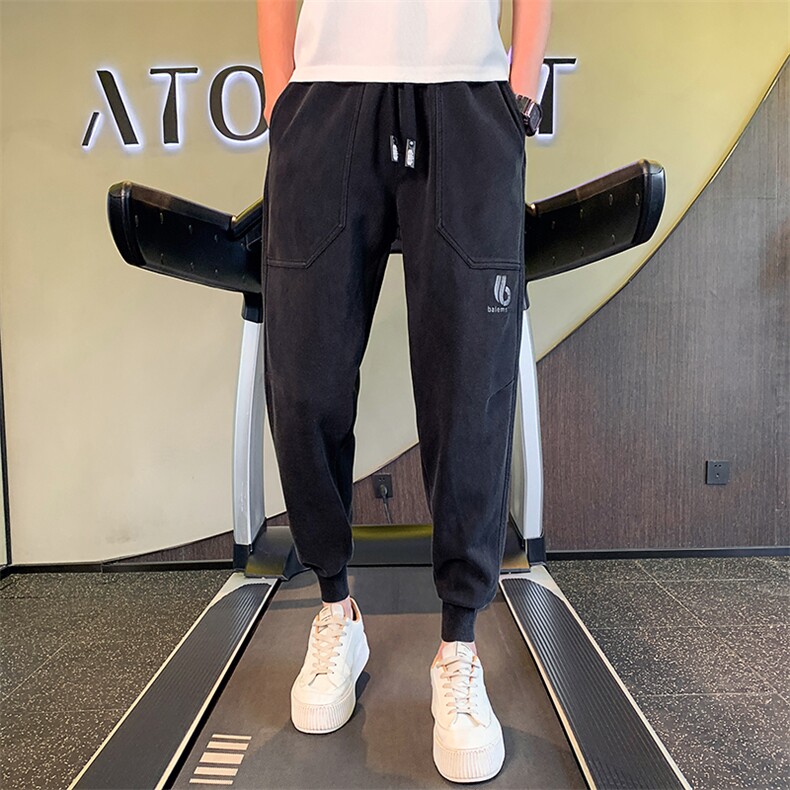 D2108-P78-控108春夏新品抖音阔腿小脚社会小伙运动裤男九分裤,男装休闲裤,电商A108