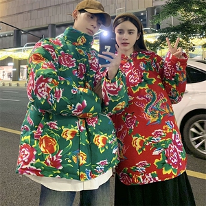 902情侣组合装棉衣外套保暖防寒男女东北大花袄风汉服团队服图片