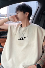 12024夏季新款男士印花麂皮绒无袖T恤百搭背心TLBX15特P18，男装T恤，电商B220
