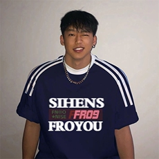 夏季美式高街重磅纯棉三条杠织带撞色男女短袖T恤ZD326-特P30，男装T恤，电商A486
