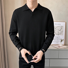 2025秋款针织衫男纯色休闲上衣店主风毛衣男时尚B317/M5730/P78，男装针织衫/毛衣，电商B317