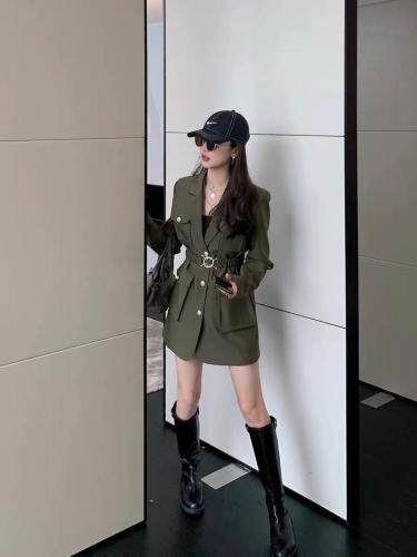 【春季新款】工装军绿气质西装，女装西装，F/TU