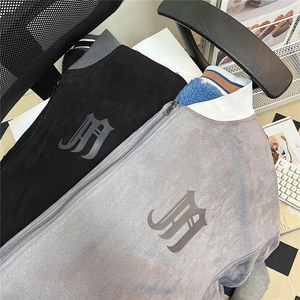 中性风两面穿棉衣男麂皮绒羊羔毛夹克棉服男外套8702P110控148,rapper穿衬衫如何搭配图片
