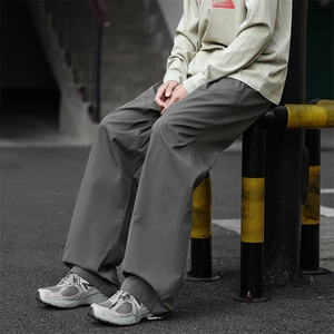 美式斜切褶皱防泼水休闲裤男宽松冲锋裤工装裤K24125-特P28控58图片