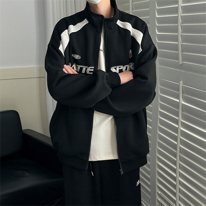 现货新款刺绣立领夹克外套男潮牌时尚休闲上衣A351-AW2518-P110,男装夹克,电商A351