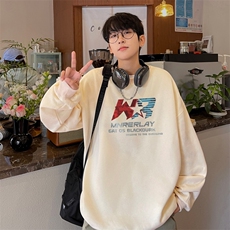 ！圆领卫衣男装港风长袖T恤男外套男WY227-特P23，男装T恤，电商B367