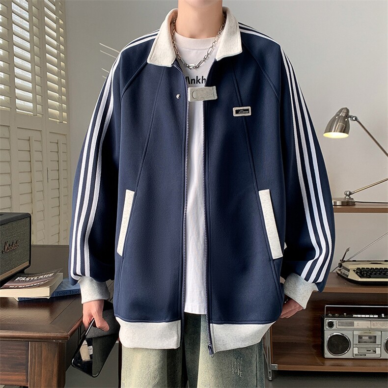 H216新品条纹卫衣开衫,男装卫衣,星座304A-1