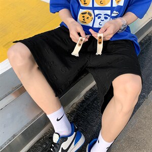 2022潮流短裤华夫格面料宽松港风短裤男士DK7870-P41，男装休闲裤，星座717