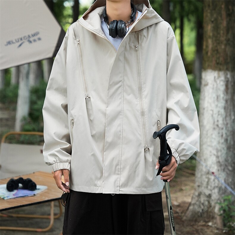 抖音男士户外冲锋衣大码夹克外套男生310B-1-JK182-P62,男装夹克,星座310B-1