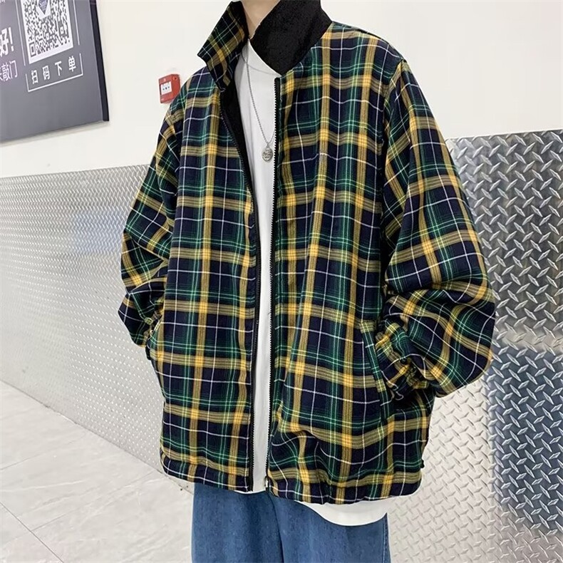 春秋季潮牌日系两面穿外套男ins宽松上衣休闲工装夹克W3621-P52,男装夹克,星座512-2