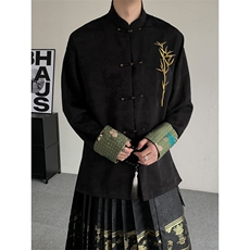 2025新中式大码男唐装衬衫汉服新中式潮宋裤元素阔腿马面裙裤子，男装衬衫，星座909