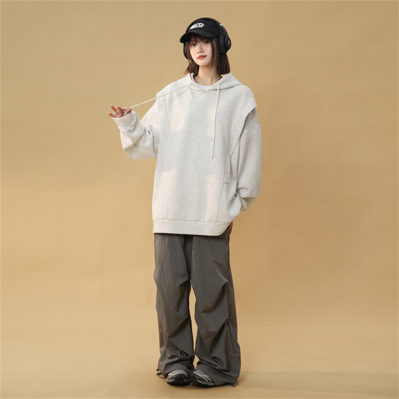 WY5001/P65春装新款高品质不起球连帽个性卫衣男潮流宽松上衣外套,女装短外套,电商A141