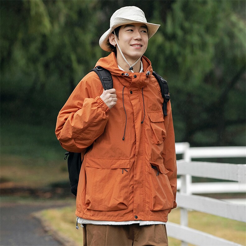 春季新款高品质山系户外防水冲锋衣工装夹克外套A436-2263-P105，男装夹克，电商A436