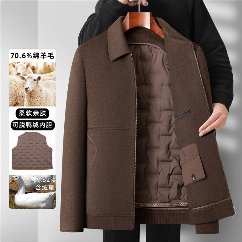9092-70毛 工装版可脱卸马甲羽绒内胆 两色P315图片