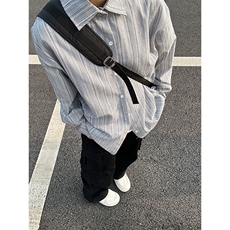 2026春夏新款提花条纹长袖衬衫高品质条纹衬衫复古外套CS252-P40，男装衬衫，星座301C-5
