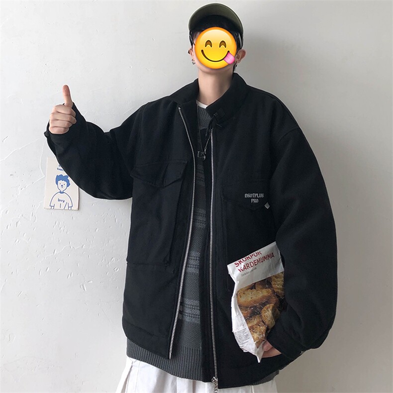 【】A003-HJ5051-P135秋冬拼接大口袋休闲棉衣几物1，男装夹克，电商A003
