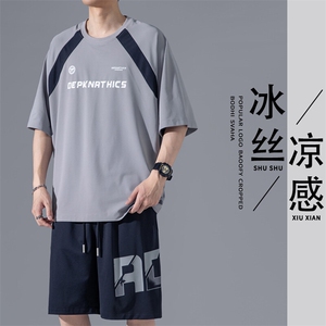 2025 夏季新款 无影墙大码冰丝短袖T恤套装M-5X HQ25439-特P50图片