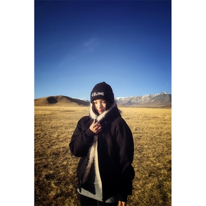 现货重磅硬挺boxy羽绒棉衣座山雕猫耳大毛毛领麂皮棉服冬外套图片