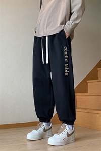 主推M-8XL 秋季新款大码束脚潮流休闲卫裤 109-K112-P55图片