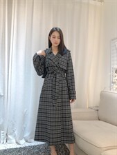 DINOBlENS/秋款上新 经典格子风衣 三色四，女装风衣，迪诺比亚