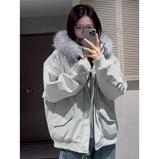 现货美式宽松连帽加厚可拆卸毛领宽松三防棉服2053/P95，男装棉衣，星座205-3