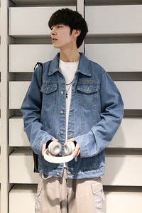 JK56秋季潮流青年韩版牛仔工装夹克男外套男P50图片