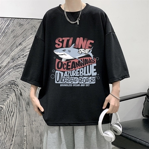 春夏季七分袖t恤男大码五分袖男短袖中袖Q11331-P30