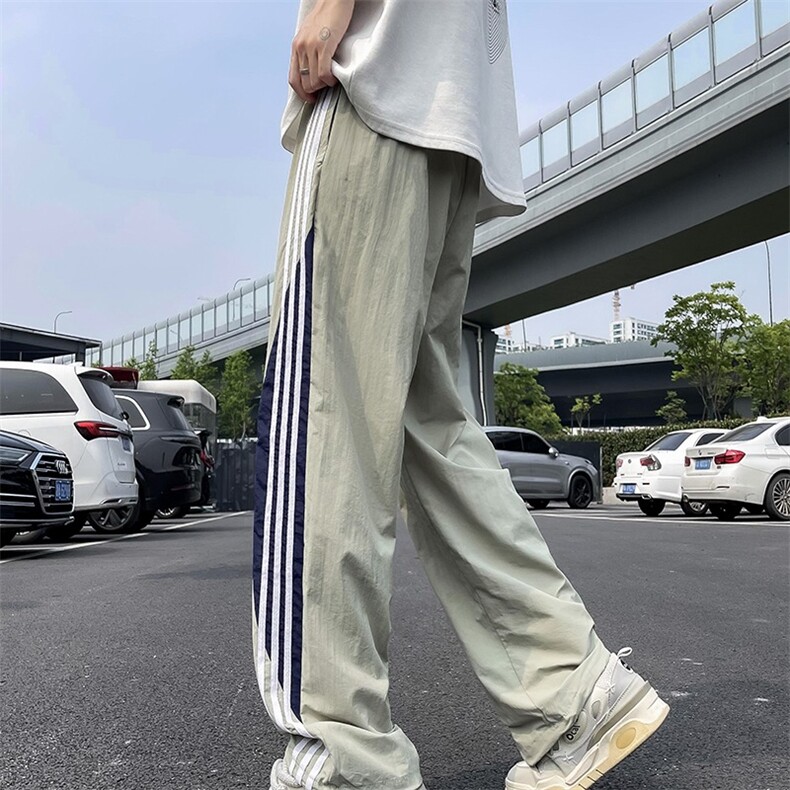 新款多巴胺速干休闲裤男士潮流宽松直筒运动裤,男装休闲裤,星座410-7
