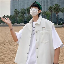 高街潮牌马甲男韩版潮流2023秋夏新款ins宽松BF痞帅外套W2605-P32，男装背心/马甲，星座412-2