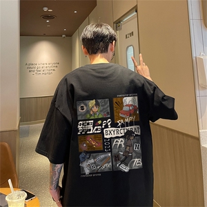 230g重磅纯棉港风短袖t恤男DT3138-P25控38图片