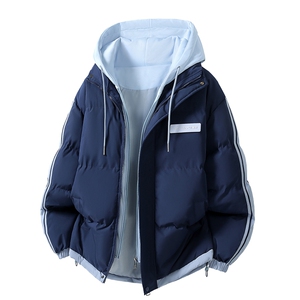 冬季假两件棉服男女同款加厚保暖棉衣棉袄外套M082-特价P63图片