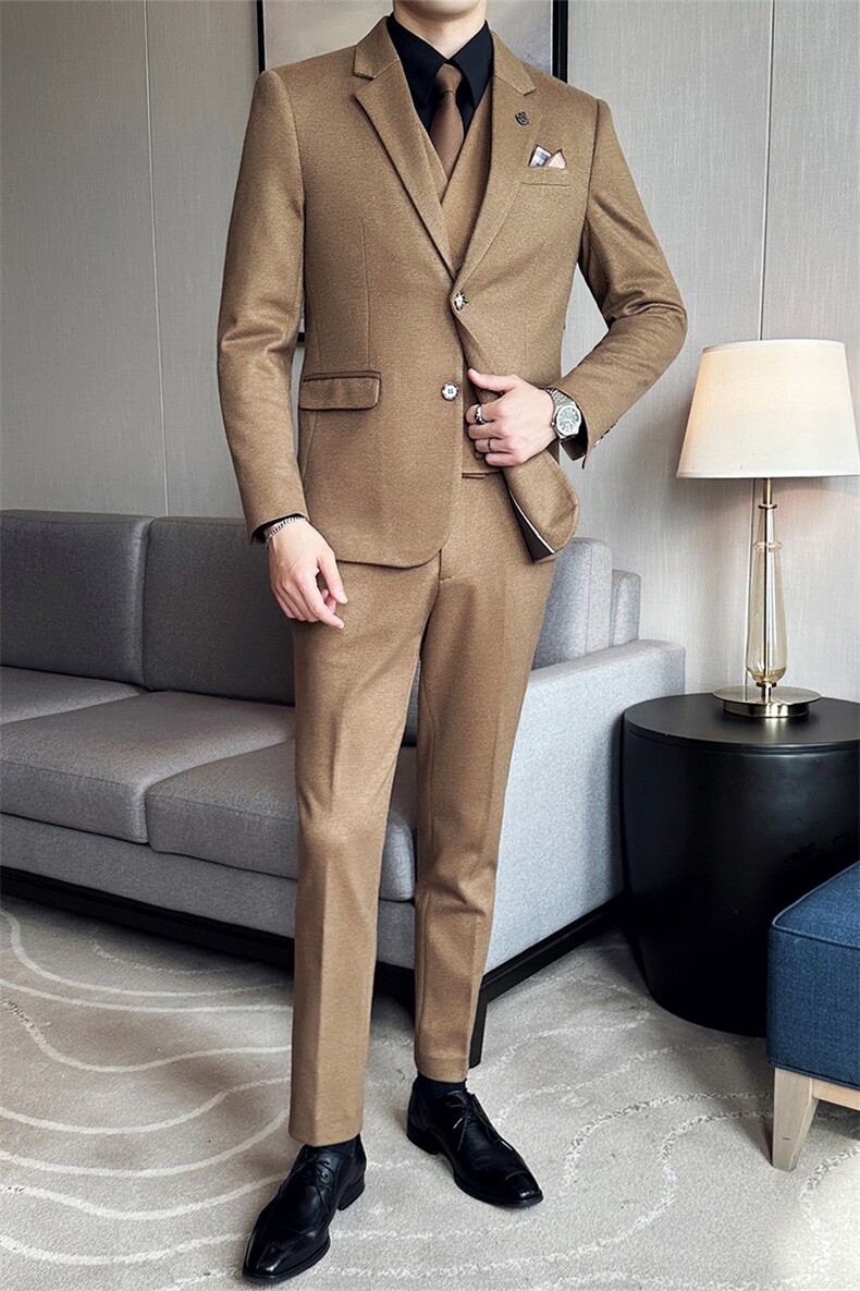 2026秋季新西装套装修身休闲商务三件套西服男士礼服KTZ1851-P335,男装西服套装,星座1105-3
