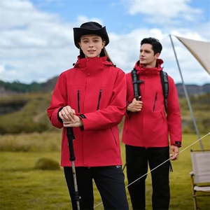 高端品质三合一情侣冲锋衣男女户外登山服山系可脱卸内胆防风外套图片