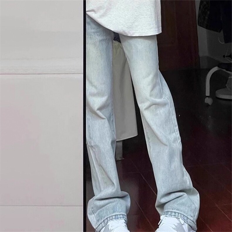 复古身直筒牛仔裤女秋冬新款显瘦高街拖地烟管裤子ins潮LB622-P40,男装牛仔裤,星座1008