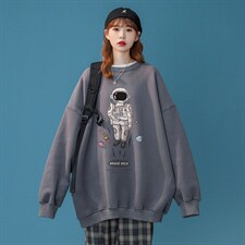 ！春季小众衣服2024年新款太空宇航员宽松卫衣W159P30控48，男装卫衣，A247A